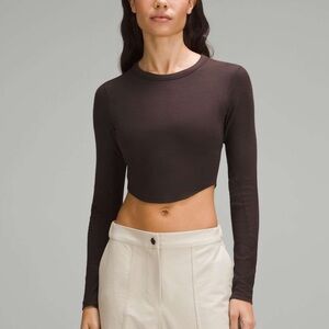Lululemon Hold Tight Cropped Long-Sleeve Espresso